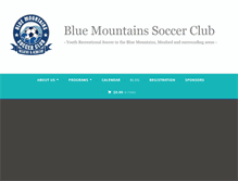 Tablet Screenshot of bluemountainssoccer.com